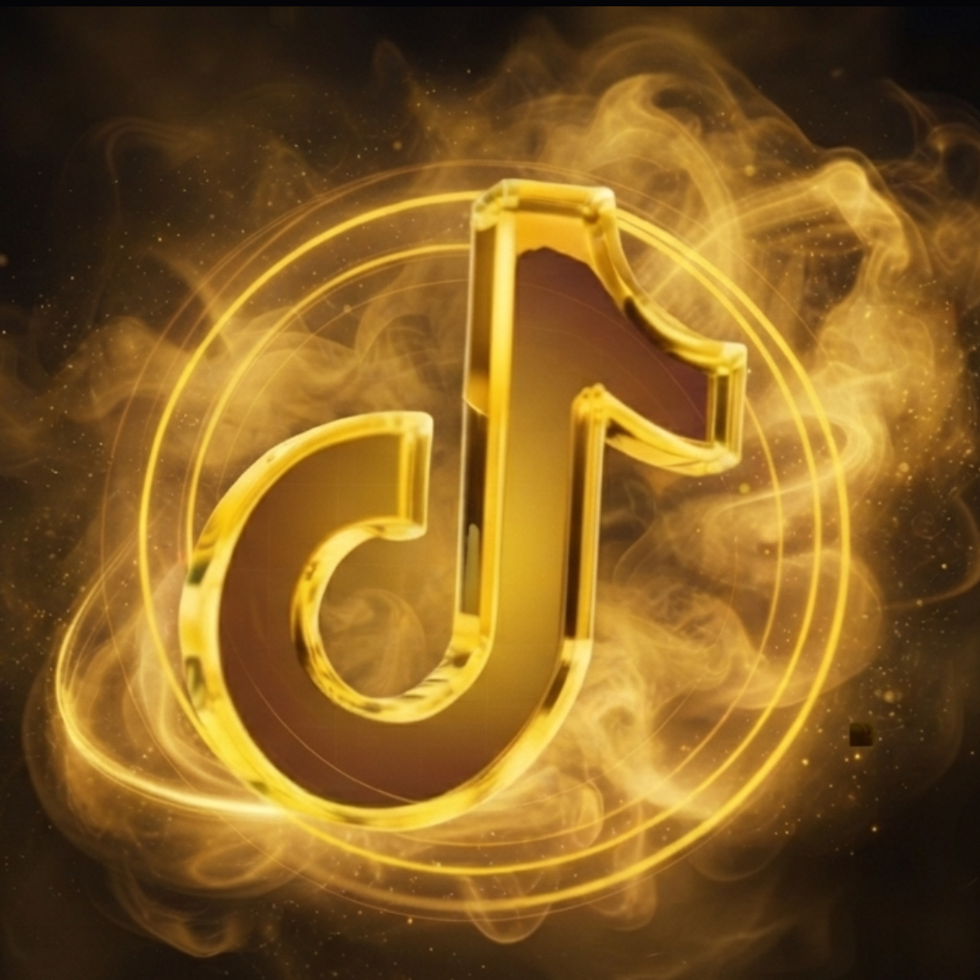 Logo TikTok dourada